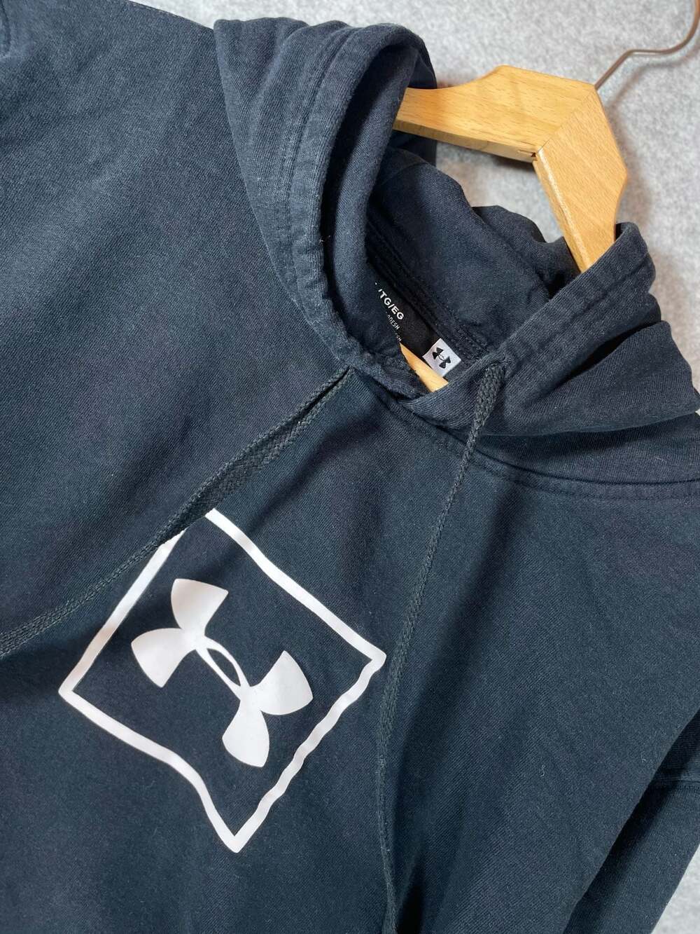 Under Armour Logo Graphic Pullover Hoodie Black Size XL